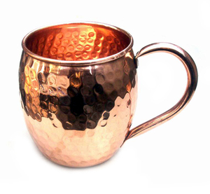 Taza de Cobre Martillado Hecha a Mano, Libre de BPA, Estilo Vintage Moscow Mule, Ecológica, con Asa Personalizada, para Comer y Beber en Navidad - Product Image 3