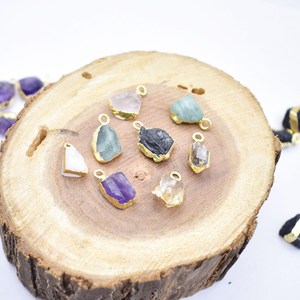 Natural <b>Amethyst</b> <b>Raw</b> Edge Electroplated Pendant Gold Plated Crystal Gemstone Jewelry Necklace for Women - Product Image 4