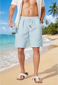 Shorts chino stretch premium pour homme, décontractés, pour l'été, respirants, avec fermeture boutonnée, logo sur le devant, shorts de golf - Product Image 4