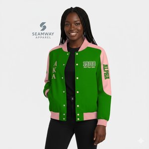 Veste de course en sergé de coton Alpha Kapa Alpha Sorority pour femme, style universitaire, sport automobile, baseball, moto haute performance - Product Image 4