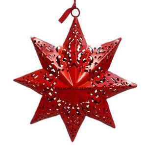 Ornement de Noël suspendu de qualité standard, en métal massif, design raffiné, style moderne, boîte, Père Noël, couleur argent - Product Image 5