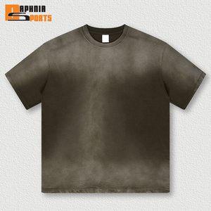 Vintage Acid Washed Oversized T-Shirt Custom Logo DTG DTF Print t shirt Men's Heavyweight 100% Cotton Blank Streetwear <b>Tshirt</b> - Product Image 4