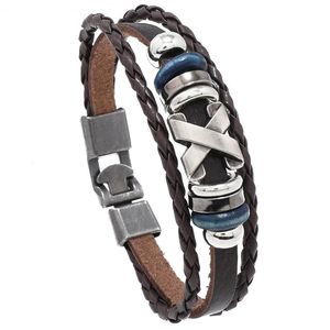 Bracciale con perline a X personalizzato, stile retrò, fatto a mano, gioiello da uomo, accessorio di moda di tendenza, coppia - Product Image 4