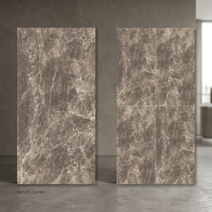 Dalles de porcelaine grand format 1200x2400mm Aramani Brown semi-mat moderne pour la décoration murale, de sol, extérieure et de hall de luxe - Product Image 2