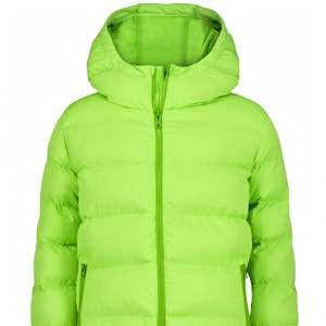 Blousons matelassés tendance pour moto, à capuche, fermeture éclair, manches classiques, unisexe, vert fluo, motif floral, écologiques, en promotion - Product Image 5