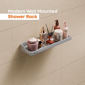 Organizador Colgante para Ducha Sobre el Vidrio con Ganchos, Estante de Almacenamiento de Dos Niveles de Acrílico Transparente para Baño, Resistente al Óxido - Product Image 2