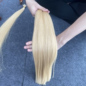 Extensions de cheveux humains bruts blonds de qualité supérieure en gros, 100 % naturels, cuticules alignées, cheveux humains bruts non traités en vrac du Vietnam - Product Image 2