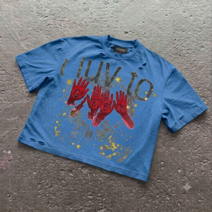 Camiseta Gráfica Oversize Vintage Lavada Personalizada para Hombre, 100% Algodón, Estilo Urbano Desgastado, Corte Holgado, Tejido Pesado con Lavado Ácido - Product Image 6