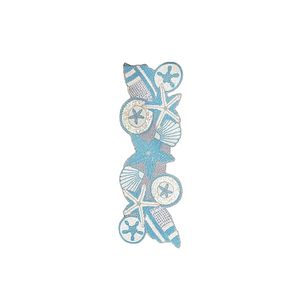 Camino de Mesa Bordado con Motivos Marinos, Decoración Bohemia para el Hogar, Azul y Blanco, Lavable, de Algodón - Product Image 1