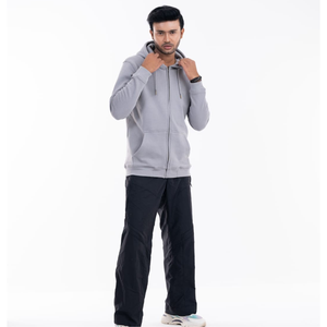 Sudadera con capucha azul para hombre, ecológica, de invierno, cómoda, de alta calidad, con cremallera frontal y logotipo, acogedora. - Product Image 5