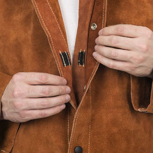 Chaqueta de Soldadura de Cuero Vacuno Premium, Resistente al Fuego y al Calor, Protección Contra Quemaduras, Chaqueta de Seguridad para Soldador, Equipo de Protección Personal Industrial - Product Image 3