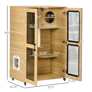 Lussuoso e Ampio Condo per Gatti, Scala/Torre di Arrampicata/Casa per Animali Domestici Eco-Friendly, Design Moderno Classico Solido per Ufficio, Idea Regalo di Natale - Product Image 2