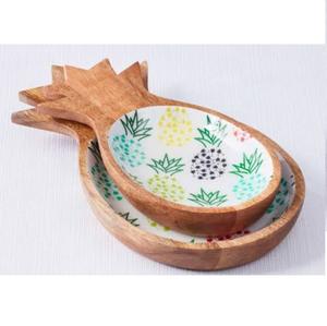 Utensilios de Cocina de Primera Calidad, Tazón Redondo de Madera Grande con Adhesivo Esmaltado Impreso, para Servir, Mezclar, Ensaladas, Sopa, Hecho a Mano y Personalizado - Product Image 5