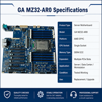Carte mère serveur GIGABYTE MZ32-AR0 à socket unique SP3, DDR4, E-ATX, compatible avec les processeurs AMD EPYC 7001/7002/7003