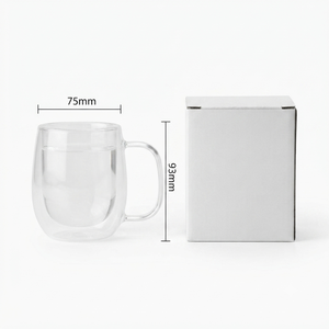 Innovative Contemporary Heat-Resistant <b>Double</b> <b>Wall</b> Glass Mug for Weddings Parties & Home Sports Hotel & Graduation Use - Product Image 6
