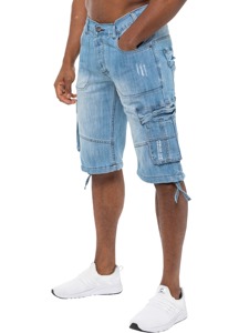 Pantalones Cortos Cargo Vintage de Verano para Hombre, Largos hasta la Rodilla, Multibolsillos, Vaqueros, Bordados, de Cintura Media, Lavado Oscuro, de Secado Rápido - Product Image 2
