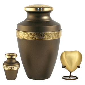 Handmade Brass Metal Adult Cremation Urn Set Engraved Funeral Urns <b>Keepsake</b> Heart Ashes Holder Custom Decorative Urn Supplies - Product Image 1