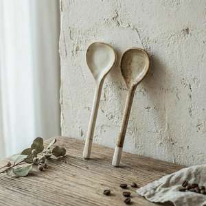 Cuchara de Cerámica Antigua, Cuchara Retro para Ramen, Cuchara de Cerámica de Estilo Nórdico para Hotel, Utensilio Redondo para Restaurante - Product Image 3