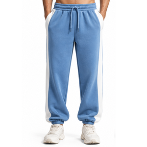Pantalons surdimensionnés en molleton 100 % coton pour hommes, fabrication OEM ODM, commande de vêtements de marque privée, vêtements streetwear, vêtements décontractés, vêtements de sport - Product Image 1