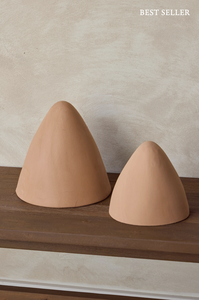 Lampe de table en terracotta contemporaine, design minimaliste géométrique en céramique, pour salon, chambre et décoration intérieure. - Product Image 2
