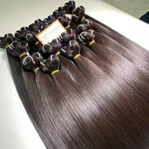 Precio al por mayor de Grado Superior recto virgen vietnamita crudo Remy extensiones de cabello cutícula alineada máquina de doble trama de cabello humano - Product Image 1