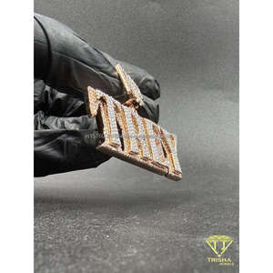 Moissanite Diamond Custom RIP TREY Pendant Iced Out Hip Hop Necklace <b>Memorial</b> Jewelry <b>Gift</b> - Product Image 3