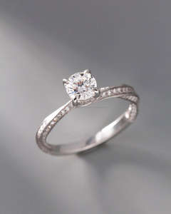 IGI/GIA Lab Grown Vintage 14K oro amarillo boda/anillo de compromiso corte redondo diamante Unisex perfecto aniversario y regalo de fiesta - Product Image 1