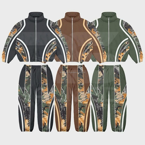 Wholesale Printed Windbreaker <b>Tracksuit</b> Nylon Men Zipper Custom Logo Regular Two Piece Jacket Trouser Set Eco-Friendly Windproof - Product Image 5