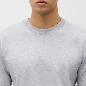 T-shirts Homme Hip Hop Oversize 100% Coton Manches Longues Col Rond Respirants Écologiques Personnalisables Prix de Gros 2026 - Product Image 2