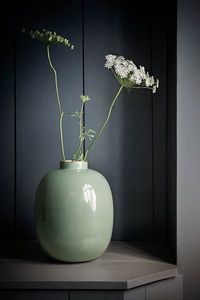 เหล็กแจกันเหล็กสีขาวที่มีขอบทอง L D. 15ซม. ความสูง: 27ซม. - Product Image 6