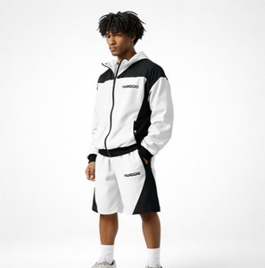 Ensemble veste coupe-vent légère et short pour homme, personnalisable en gros, tenue de sport d'extérieur, ensemble coupe-vent d'été - Product Image 2