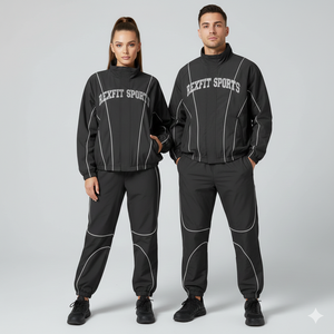 Ensemble de survêtement léger d'été en nylon imprimé personnalisé pour hommes Rexfit Sports – Vente en gros - Product Image 3