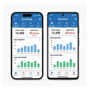 แอปจัดการสินค้าคงคลัง Royalcraft – ตัวติดตามสินค้าคงคลัง, การจัดการคลังสินค้า, เครื่องสแกนบาร์โค้ด และรายงาน ios/android - Product Image 1