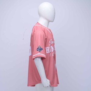 Maillots de sport de qualité supérieure, style rose, boutons spéciaux, vêtements de sport personnalisés, maillot de baseball unisexe sur mesure, couture personnalisée - Product Image 4