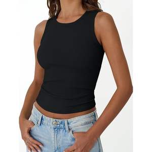 Tops de Tirantes Personalizados de Moda Verano 2025 para Mujer, Transpirables, sin Mangas, Cuello Alto, para Ejercicio, Playa y Vacaciones - Product Image 5