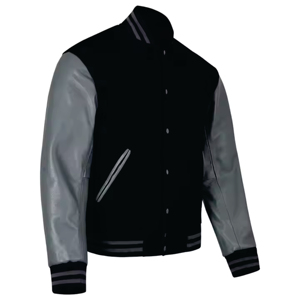 Multi-functional Direct Sale Skin Friendly Simple Elegant Winter Geometric <b>Stand</b> Reversible Breathable Unisex Varsity Jacket - Product Image 3