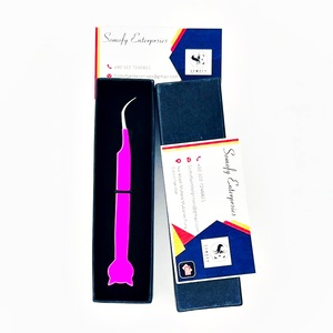 Pince à épiler Somfy Enterprises en forme de chat, en acier inoxydable, prise en main parfaite, 10 mm, rose, outil de précision, emballage en boîte - Product Image 6