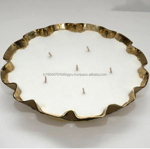 Hot Selling Decorative Metal Gold <b>Candle</b> Urli With Multiple <b>Wicks</b> - Product Image 4
