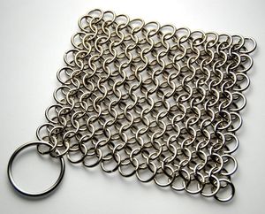 Customizable Stainless Steel Metal Chainmail Scrubber For Cleaning <b>Cast</b> Iron Skillet Without Damaging Surface Strong - Product Image 5