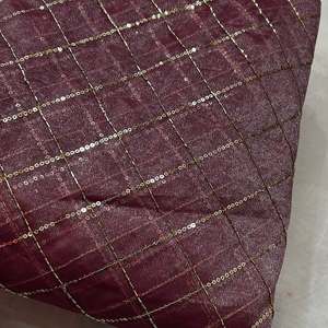 Tissu brodé perlé personnalisé, tissu à sequins, tissu dentelle, tissu organza pour kaftan, abaya, robe, textile, exportateur et acheteur en gros - Product Image 2