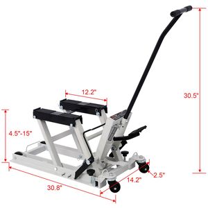Sollevatore Idraulico Portatile per Moto con Capacità di 1500 LBS, Sollevatore a Forbice per ATV e Veicoli a 4 Ruote, Rampe Idrauliche - Product Image 5
