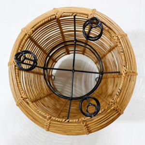 Artex Dong Thap PE Rattan <b>Lantern</b> <b>Candle</b> Holder Metal Stand With Hanging Handle - Product Image 3