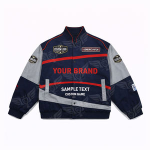 Chaqueta de Carreras Personalizada OEM para Hombre, Chaqueta Bomber de Motorsport con Logotipo Bordado, Uniforme Vintage de Equipo de Carreras, Fabricante Mayorista - Product Image 3