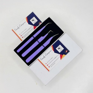 Pinzas para Pestañas Somofy Enterprises Profesionales de Alta Calidad y Precisión, Punta Lisa de 10 mm, Color Plateado, Acero Inoxidable - Product Image 2