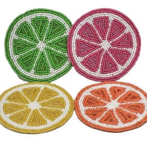 Posavasos de Cristal con Cuentas de Estilo Bohemio, Base Antideslizante para Fiestas de Cócteles, Decoración de Mesa - Product Image 1