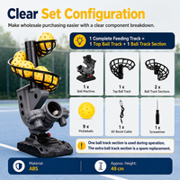 Mini machine à balles de pickleball, alimentation des balles en 5 secondes, angle et direction réglables pour la pratique individuelle des débutants, vente en gros et au détail, entraînement