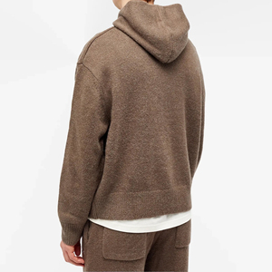 Fabricantes OEM de Cárdigans Personalizados al por Mayor, Sudaderas con Capucha de Mohair para Hombre, Suéteres de Punto Grueso para Invierno, Sudadera con Capucha de Mohair Extra Grande - Product Image 3