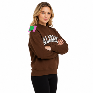 เสื้อสเวตเชิ้ตคอเต่า Alabama ปักอักษรแบบกำหนดเอง เสื้อสเวตเชิ้ตคอเต่าคุณภาพสูง ปักลายแบบกำหนดเอง - Product Image 3