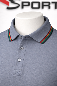 Camisas de Hombre al por Mayor, Hermosas, con Logotipo Frontal 2026, Transpirables, de Punto, Manga Corta, con Botones, Poliéster/Algodón, Ropa Deportiva Casual RAPID - Product Image 4