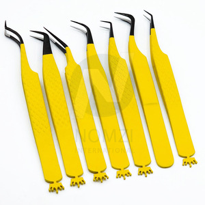 Pince à épiler pour extensions de cils NOMZI INTERNATIONAL en acier inoxydable de haute qualité, 45/90 degrés, logo personnalisé, emballage d'usine, pointue - Product Image 2